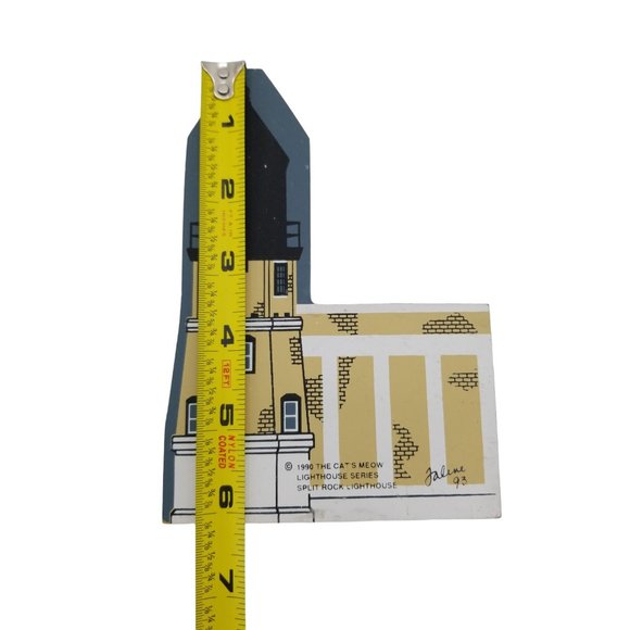 Cat's Meow Village Lighthouse Series Split Rock Signed Faline 1993 - Picture 7 of 8